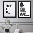 Ver imagem 2 de Kit 2 Quadros Rio de Janeiro - Gírias Errejota 45x34cm:moldura Preta