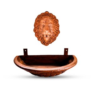 FONTE DE PAREDE CARA DE LEÃO 50CM C/ MEIA CUBA G