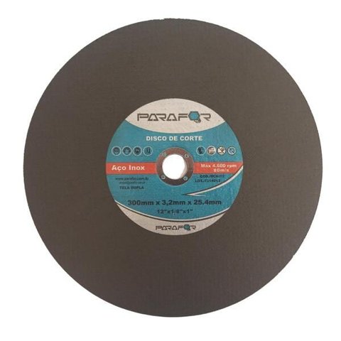 25 Discos de Corte Aço Inox - 12 x 7/8 (300 x 3.2 x 25.4mm)