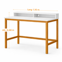 Ver imagem 2 de Mesa Home Escrivaninha Califórnia Office Industrial Quarto:branco