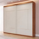 Ver imagem 1 de Guarda-Roupa Casal 2 Portas de Correr 229,6cm MDF Tali Bege/Cinamomo/Off White