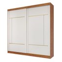 Ver imagem 3 de Guarda-Roupa Casal 2 Portas de Correr 229,6cm MDF Tali Bege/Cinamomo/Off White