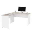 Ver imagem 3 de Mesa de Canto para Escritório Escrivaninha em L 1.20x1.50 Netmobil - Dubai/branco