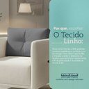 Ver imagem 3 de Almofada Decorativa Aviv Cinza Cheia com Zíper 35x56 Linho para Sofá Cama Poltrona Fibra Siliconada
