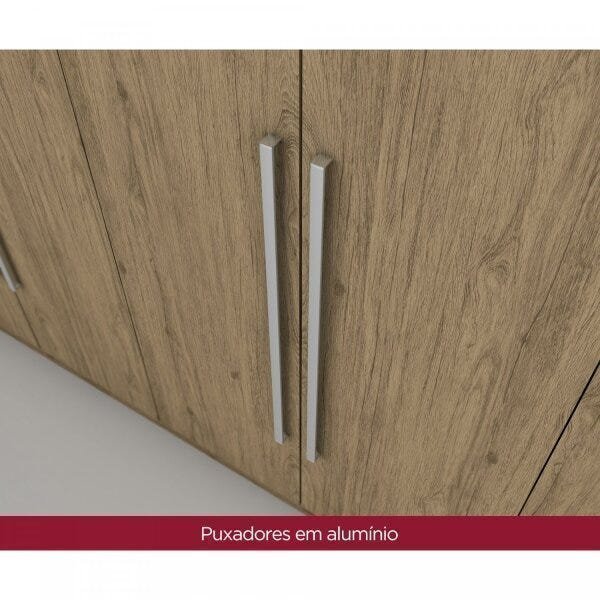 Quarto de Casal Completo com Cômoda, Cabeceira e Guarda-Roupa 6 Portas Amaro 02 - 6