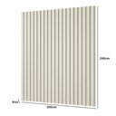 Ver imagem 3 de Painel para Sala de Estar Smart 200cm Ripado 100% MDF Luna Casa Lar Shop