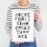 Quadro infantil Alfabeto Preto e Branco - 2