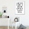 Quadro infantil Alfabeto Preto e Branco - 3