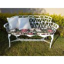 Ver imagem 1 de Banco Namoradeira Viena 3 Lugares Alumínio Fundido Jardim Varanda Piscina Área Gourmet Área Externa