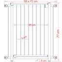 Ver imagem 3 de GRADE PORTÃO PET BEBÊ DIVISOR AMBIENTE 70 A 120 CM BRANCO