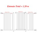 Ver imagem 4 de GRADE PORTÃO PET BEBÊ DIVISOR AMBIENTE 70 A 120 CM BRANCO