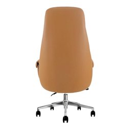 Cadeira de Escritório Presidente Prestige Caramelo Assento Espuma Laminada Base Giratória Cromada - 5
