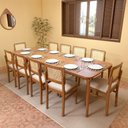 Ver imagem 1 de Conjunto Mesa Flutuante 10 Lugares Tampo MDF 250cm
