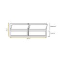 Ver imagem 3 de Vitro Basculante 2 Seções de Alumínio Preto 40x200