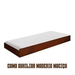 Cama Solteiro com Auxiliar Madeira Maciça Super Resistente - 2