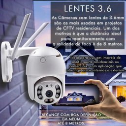 Câmera IP Prova D'Água Infravermelho Externa Wifi HD 3 - 3