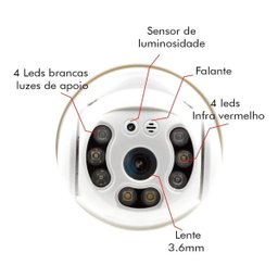 Câmera IP Prova D'Água Infravermelho Externa Wifi HD 3 - 4