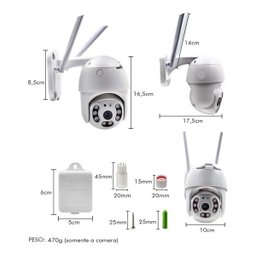 Câmera IP Prova D'Água Infravermelho Externa Wifi HD 3 - 5