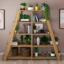 Ver imagem 2 de Estante Multiuso com 05 Prateleiras Star A02 134x82 Olmo - Lyam Decor