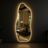 Espelho Grande Corpo Inteiro com Led Lapidado Orgânico Decorativo 150x60cm Luxo Sup. Parede - 6