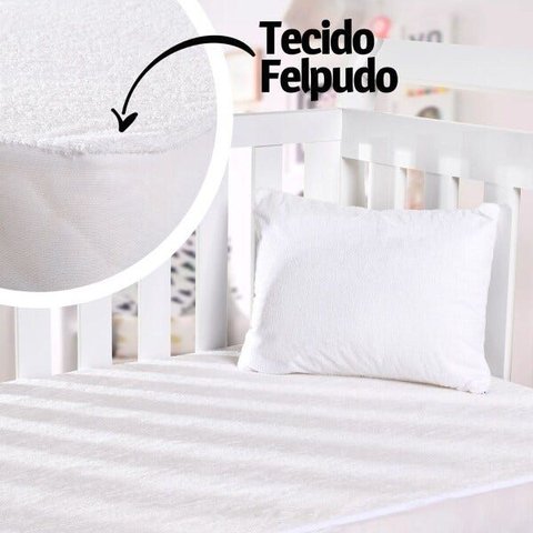 Capa Protetora de Travesseiro Bebê 30cm X 40cm Impermeável Branco - Bene Casa