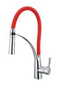 Ver imagem 1 de Torneira Misturador Monocomando para Cozinha de Mesa Bica Alta 1/2'' Color Flex com Ducha Vermelho