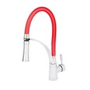 Ver imagem 2 de Torneira Misturador Monocomando para Cozinha de Mesa Bica Alta 1/2'' Color Flex com Ducha Vermelho