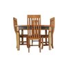 Conjunto Mesa Chipre 1,10M com 4 Cadeiras Encosto Curvo - Pátina - 3