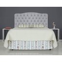 Ver imagem 3 de Cabeceira de Cama Box Casal 138 Cm Dunas Casavezi Suede Veludo Cinza Claro
