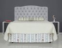 Ver imagem 3 de Cabeceira de Cama Box Casal 138 Cm Dunas Casavezi Suede Veludo Cinza Claro