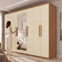 Ver imagem 6 de Guarda-Roupa Casal com Espelho 8 Portas 4 Gavetas Titanium