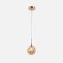 Ver imagem 1 de Pendente Globo de Metal Dourado Cristal 10cm Led 25w 1g9 Bivolt