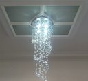 Ver imagem 3 de Lustre Espiral Para Vão de Escada, Com 1,10M de Altura, Base de Inox Espelhado Com 30Cm de Diâmetro