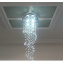 Ver imagem 3 de Lustre Espiral Para Vão de Escada, Com 1,10M de Altura, Base de Inox Espelhado Com 30Cm de Diâmetro
