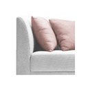 Ver imagem 4 de Recamier Heitor 160cm com Almofada Lado Esquerdo Suede - Doce Sonho Móveis - Branco/Rosê