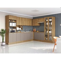 Nicho Micro-ondas Aéreo Cozinha Botanic 80cm M639 Kappesberg - Nogueira - 4