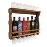 Adega de Parede em Madeira Pinus para 6 Garrafas e 6 Taças - 2