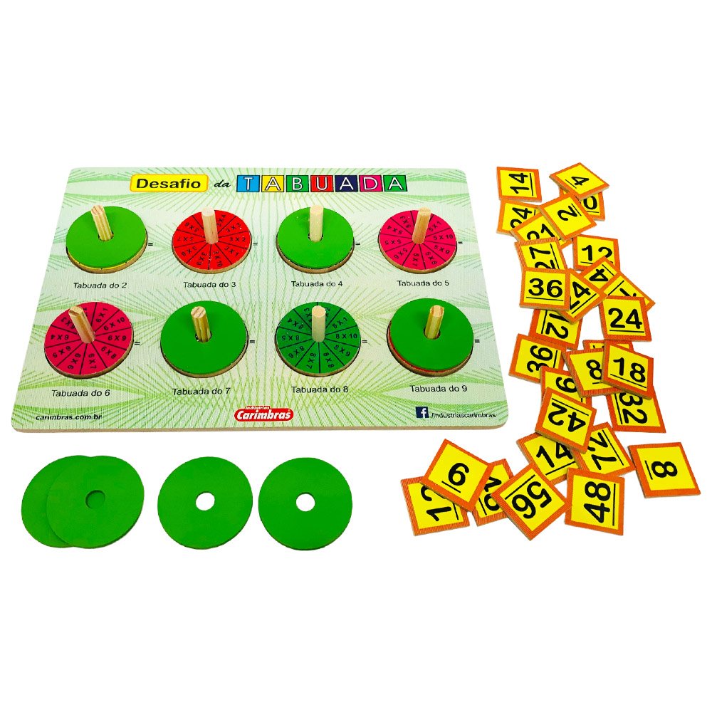 Jogo de Tabuleiro Educativo Pega-Pega Tabuada - Grow - Brinquedo Educativo  De Matemática Infantil 7 Anos 8 Anos