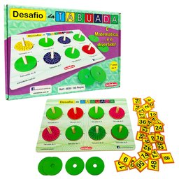 Brinquedo Educativo de Matemática Desafio da Tabuada 96 Pçs - 1