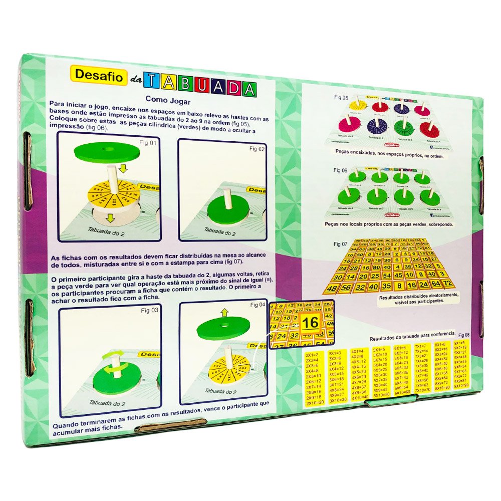 Jogo Tabuada. Brinquedos Educativos.Jogo de mesa de multiplicação.Jogo  Pedagógico.Blocos de madeira infantil.Aprendizagem matemática,  quebra-cabeça