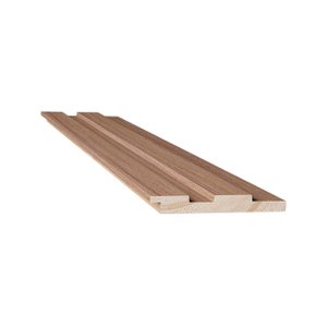 Painel Decorativo Ripado (1 Perfil) - Madeira Ecológica 270cmx10cm Nogueira Cor: Marrom Claro