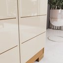 Ver imagem 6 de Guarda-Roupa Casal 2 Espelhos 6 Portas Flora Off White/Cinamomo