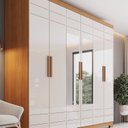 Ver mais imagens de Guarda-Roupa Casal 2 Espelhos 6 Portas Flora Off White/Cinamomo