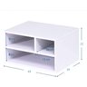 Suportes para Impressora com Organizadores de Área de Trabalho de Mesa de Armazenamento, Branco - 4