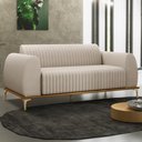 Ver imagem 2 de Sofá 210cm 3 Lugares Base Gold Molino D06 Suede C-309 Bege - Mpozenato