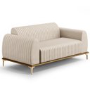 Ver imagem 1 de Sofá 210cm 3 Lugares Base Gold Molino D06 Suede C-309 Bege - Mpozenato