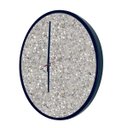Ver imagem 2 de Relógio Decorativo Round Preto Mostrador Terrazzo Ponteiro Preto 40 cm Diâmetro