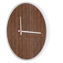 Ver imagem 2 de Relógio Decorativo Round Branco Mostrador Pau Ferro Ponteiro Branco 50 cm Diâmetro