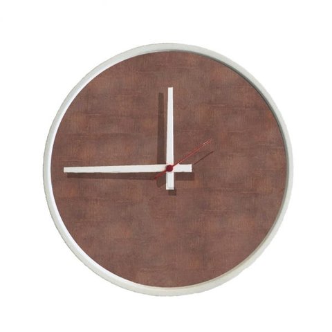 Relógio Decorativo Round Branco Mostrador Aço Corten Ponteiro Branco 50 cm Diâmetro