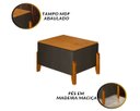 Ver imagem 3 de Puff Báu Retro Tampo em Madeira Premium para Sala e Quarto Recamier Moderno Closet Retro Cor Marrom